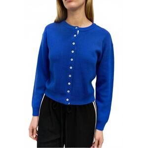 NEW ALL : ROW the malin cardigan in cobalt blue